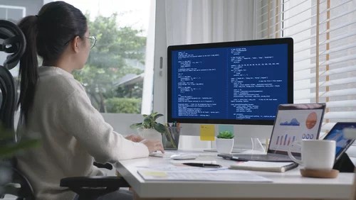 Data scientist analyzing coffee data